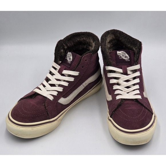 VANS Sk8-Hi Suede Maroon Women's Size 5 High-Top Skateboarding Shoes Sneakers - Picture 6 of 12